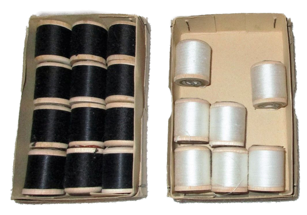 1910 French LOUIS D'OR Cotton Thread Set Box of Antique French