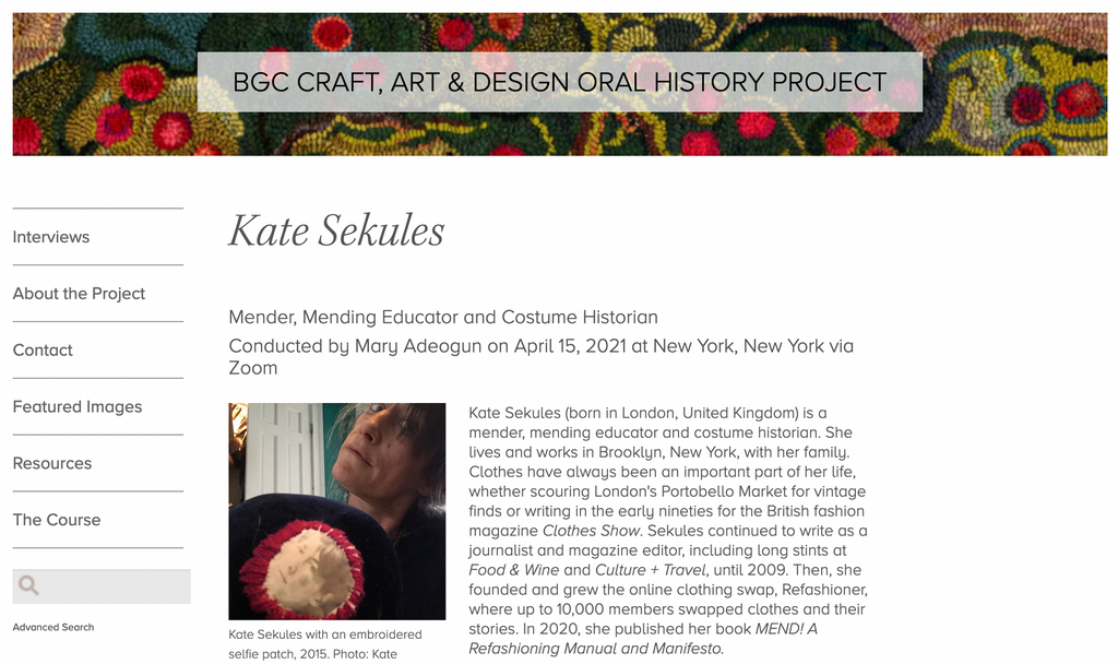 BGC Craft, Art & Design Oral History Project